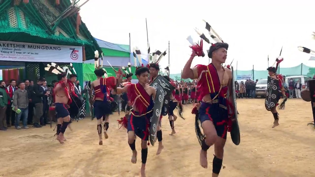 Naga Traditional War Dance By Aonokpu Student’s at JKM platinum Jubilee at Yajang A