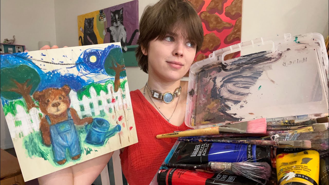 ASMR | You Invite the Art Girl Over for a Painting Date (soft spoken)