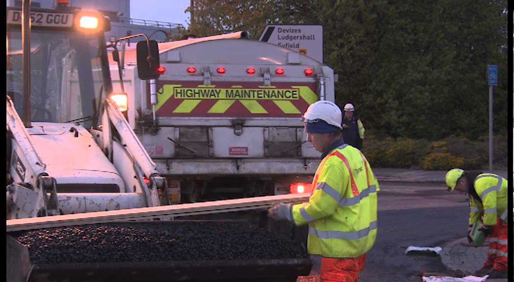 Main road resurfacing