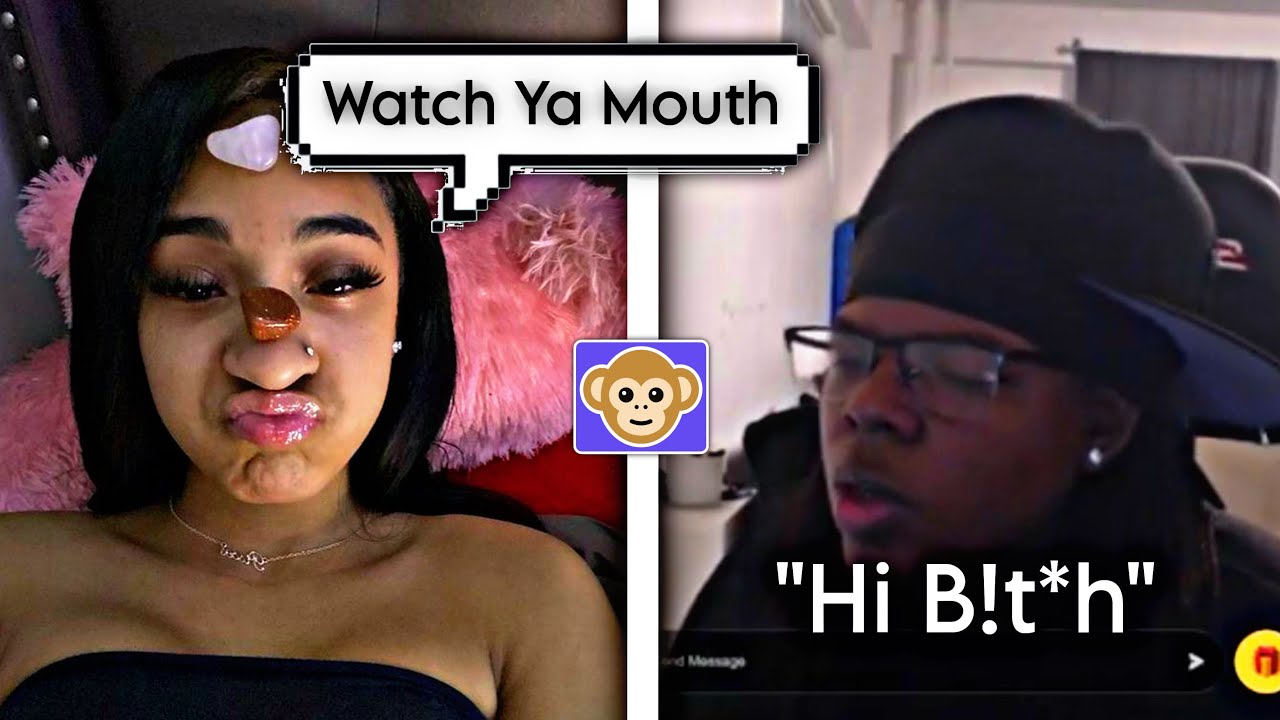 CALLING GIRLS THE *B WORD* PRANK FUNNIEST MOMENTS 😂 (MONKEY APP)
