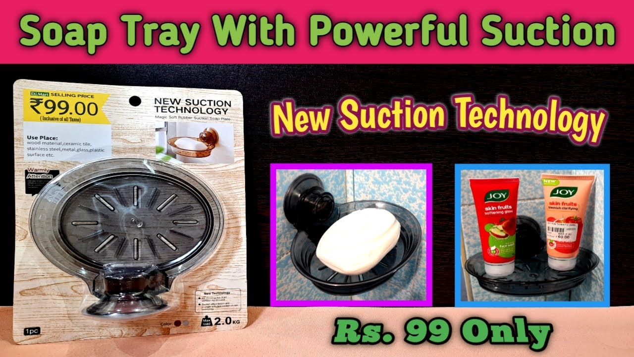 Rubber Suction Soap Dish | Soap Tray With Powerful Suction | Unboxing And Review | Hindi |