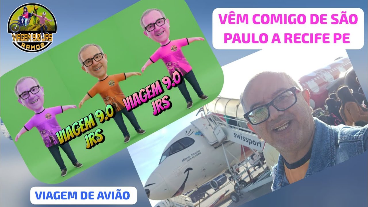 VÊM COMIGO DE SÃO PAULO A RECIFE DE AVIÃO. 