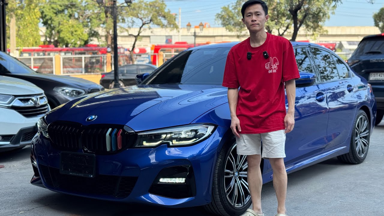 🚗BMW 320d MSPORT G20 2021 สีน้ำเงิน ดีเซล✅ราคา 1,090,000 บาท🛣️ไมล์ 100,000 กิโลเมตร