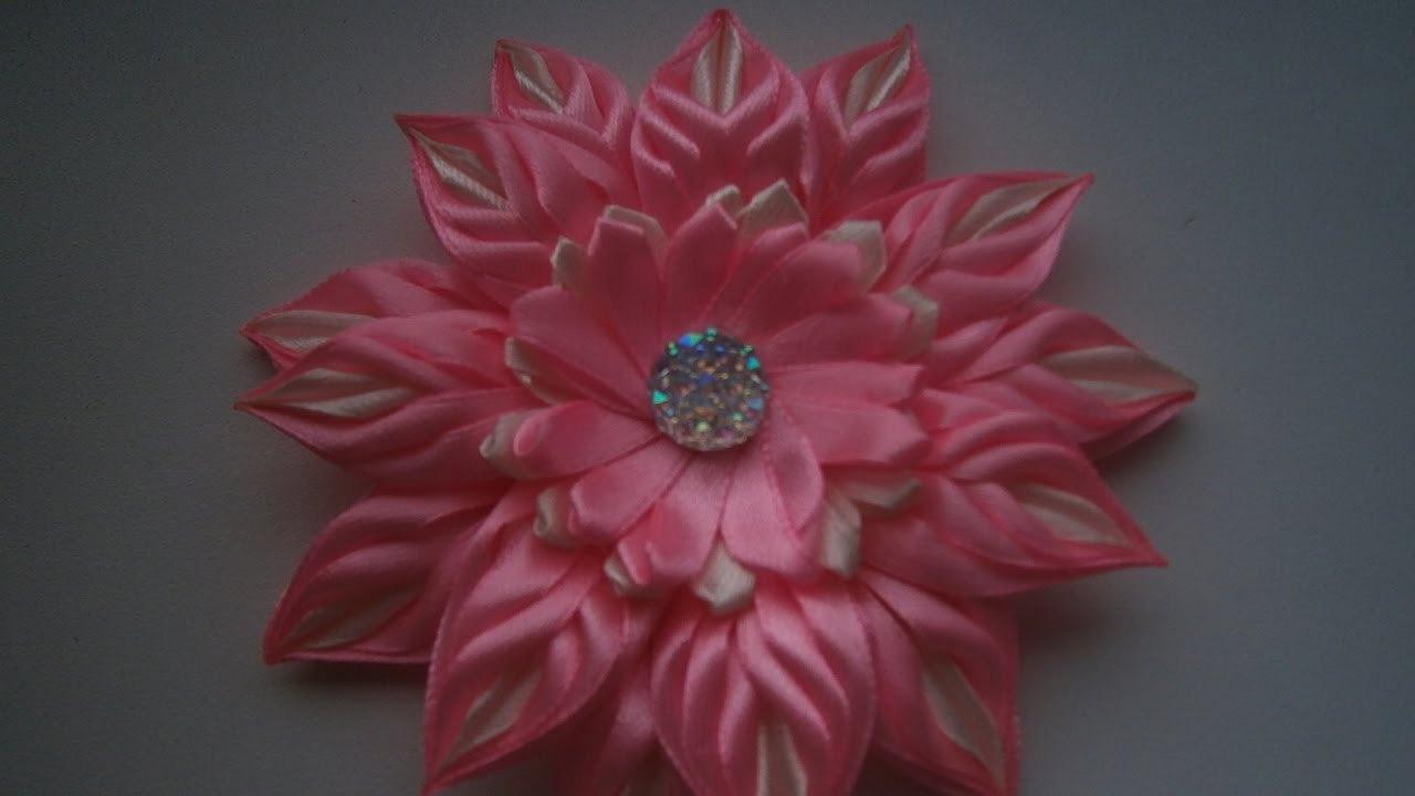Нежный цветок из узкой ленты 0,6 см, МК./Flowers of the narrow strip is 0.6 cm, MK.