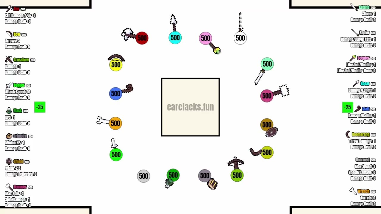 16 Weapon Ball ⚔️ MEGA BATTLE ROYALE ⚔️