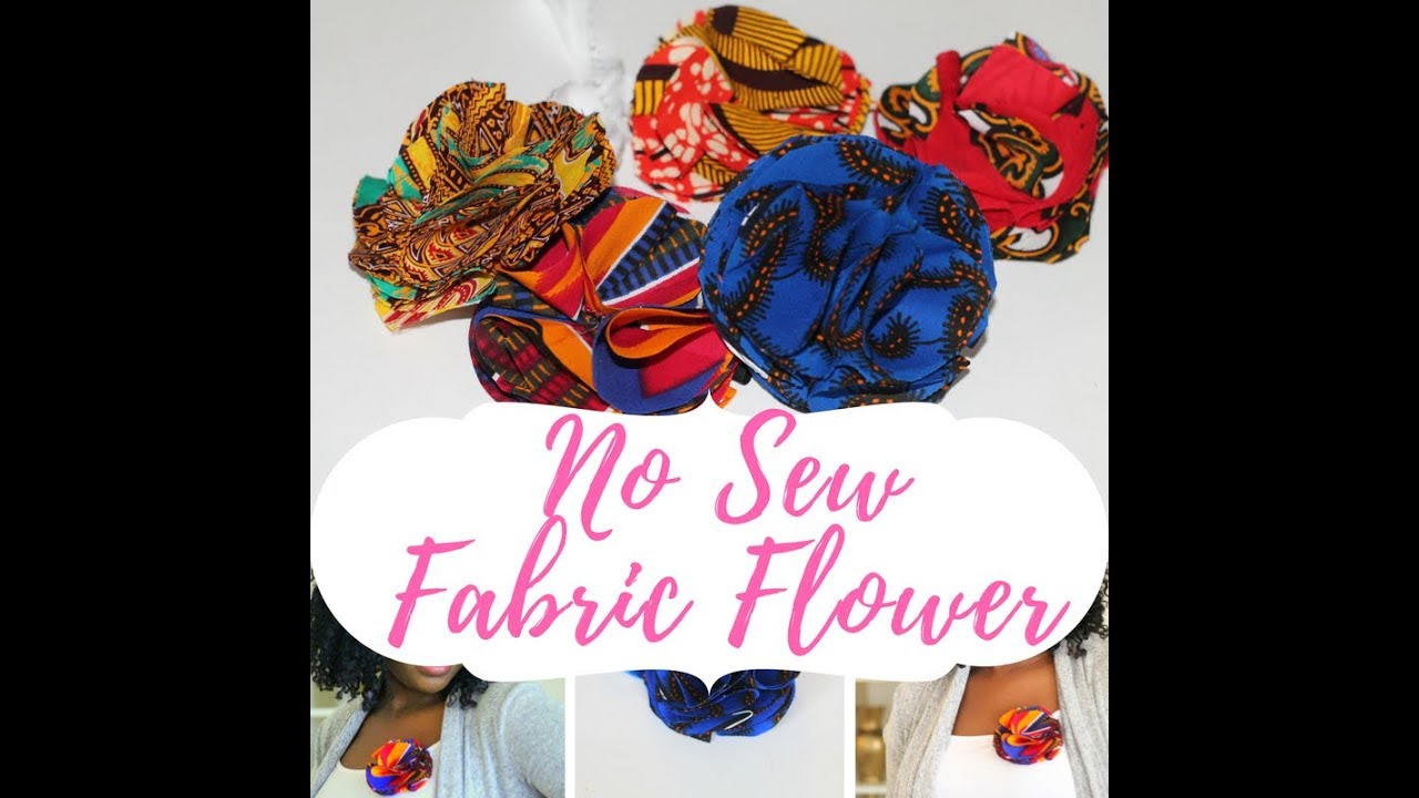 Fabric Flower - African Print Twist