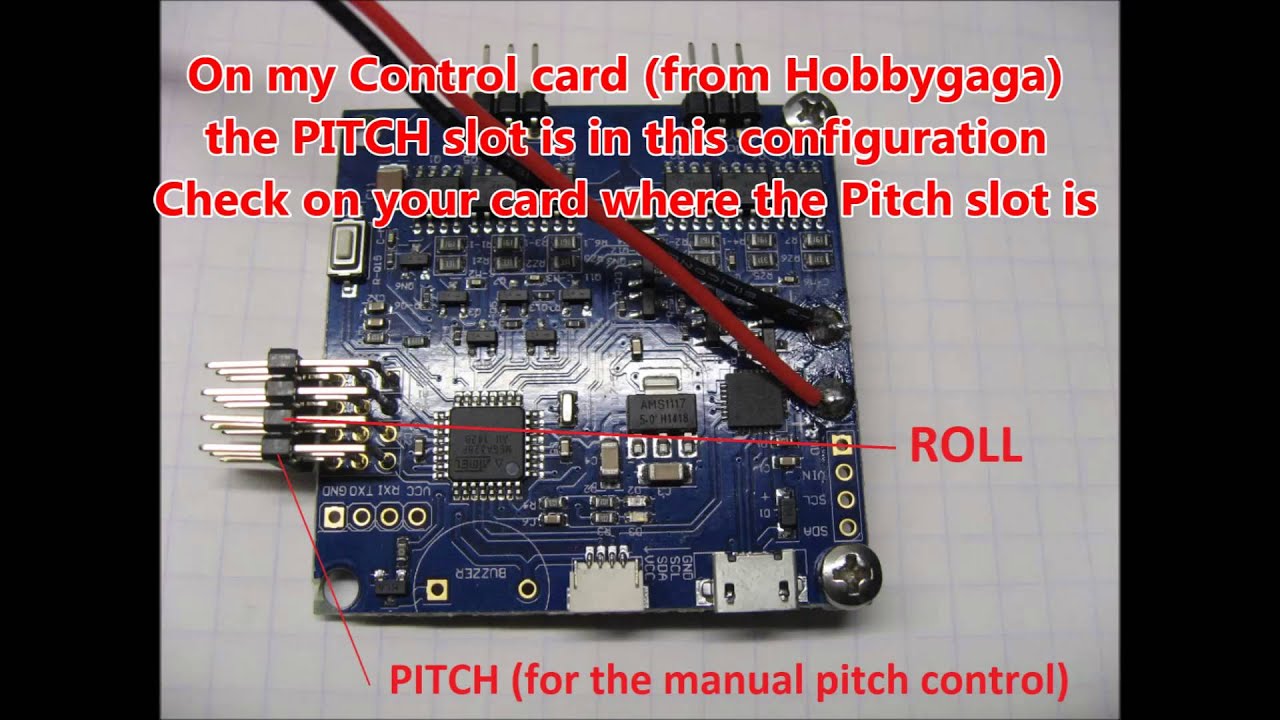 How to connect Gimbal tilt - manual Pitch Control on Naza-goodluckbuy-hobbygaga-goodbuylucky