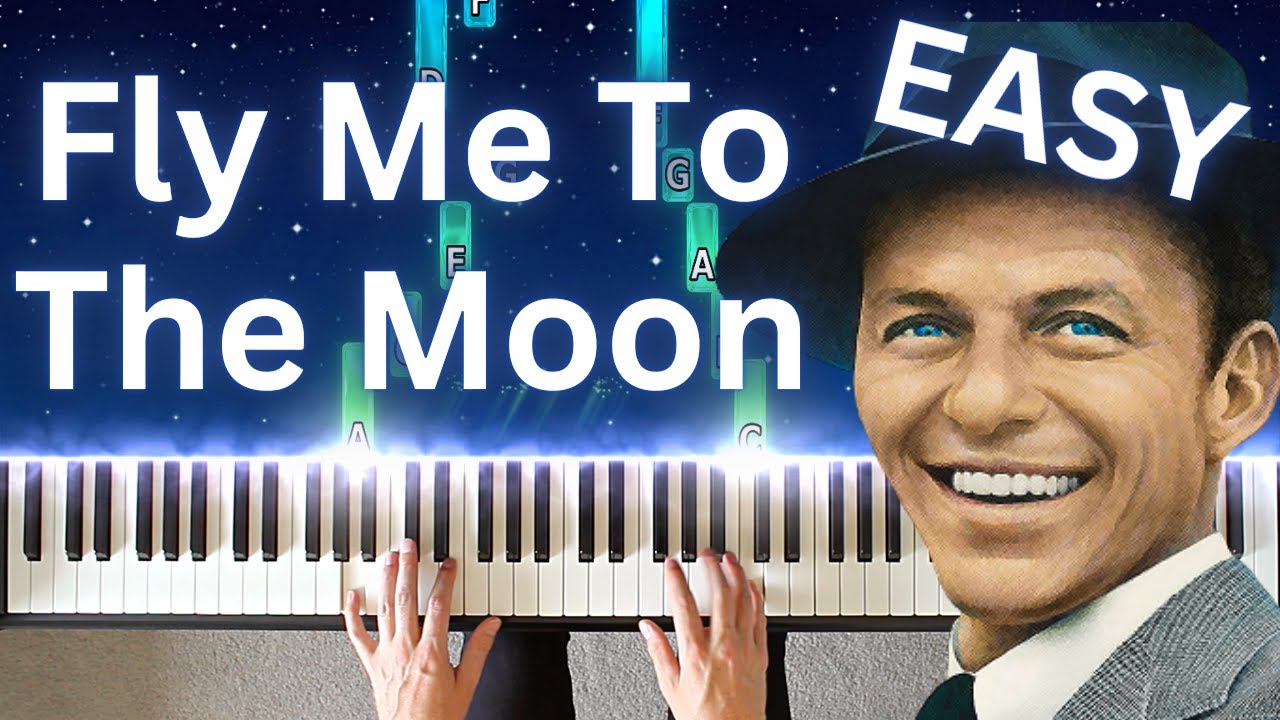 Fly Me To The Moon - EASY Piano Tutorial (SHEET MUSIC)