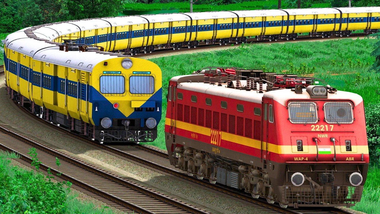 WAP4 RESCUE MEMU TRAIN | BUMPY RAILROAD | Train Simulator | Railwork | NTG GAMING