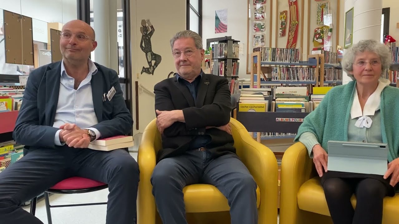 Rencontre avec  à la Médiathèque de l'hôpital Robert-Debré avec François Marty et Elisabeth Gontier