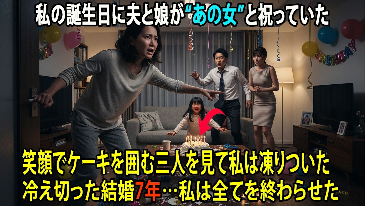 誕生日に夫と娘が“泥棒猫”とケーキを…？ 7年間の地獄に終止符を打った、ある母親の決断。