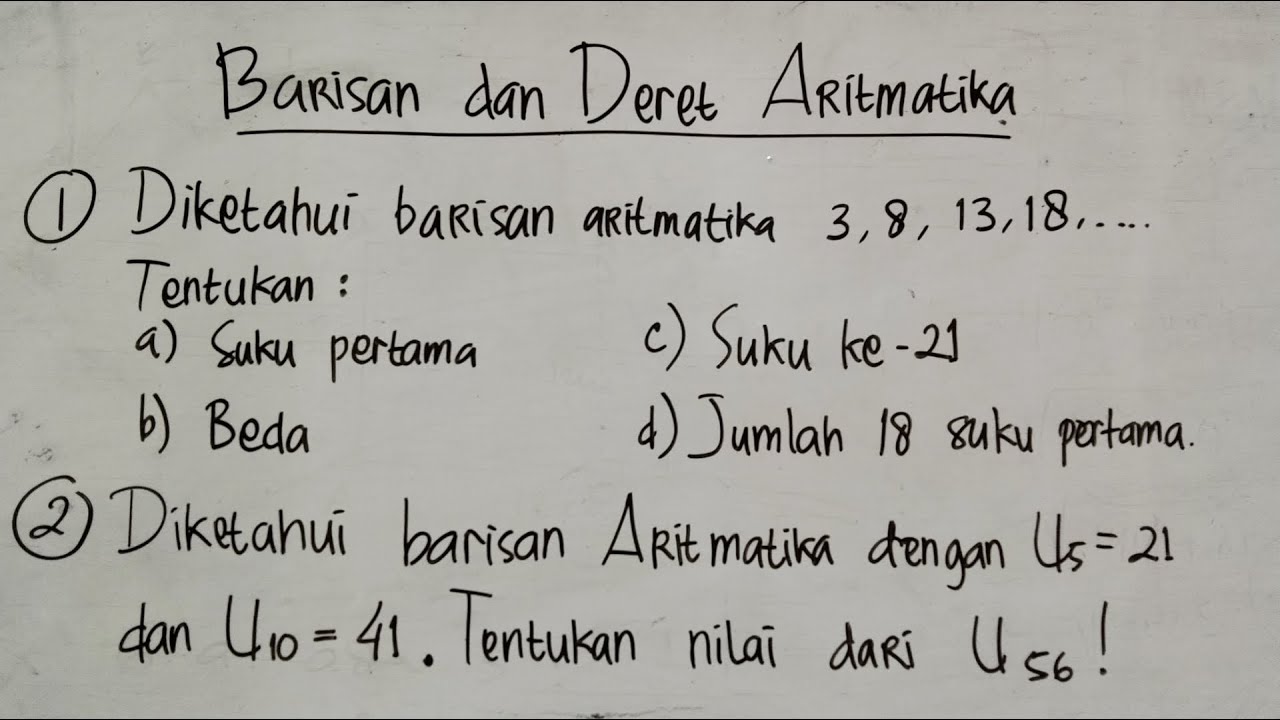 Barisan dan Deret Aritmatika