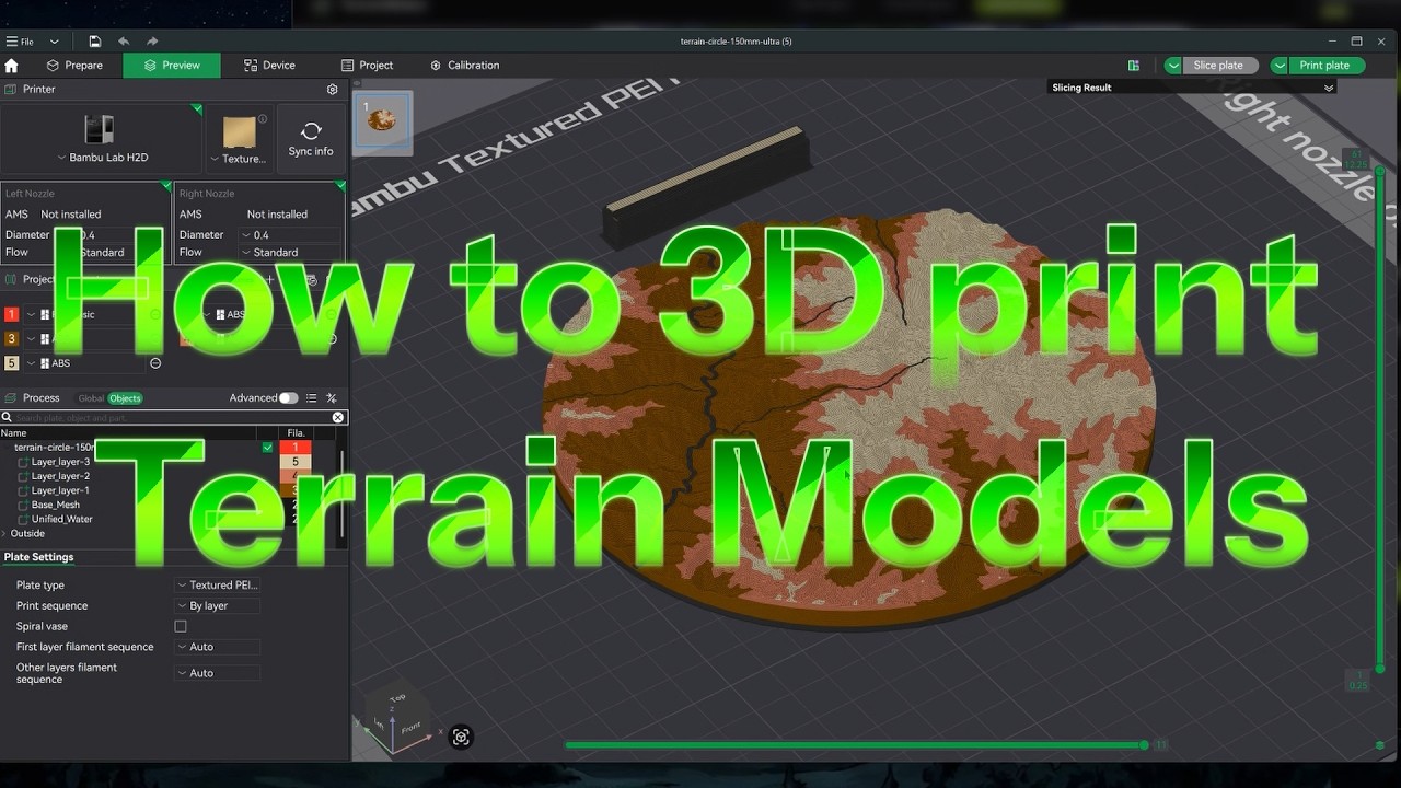 TerrainMaker - How to make multi-color Terrain model in 10 minutes!