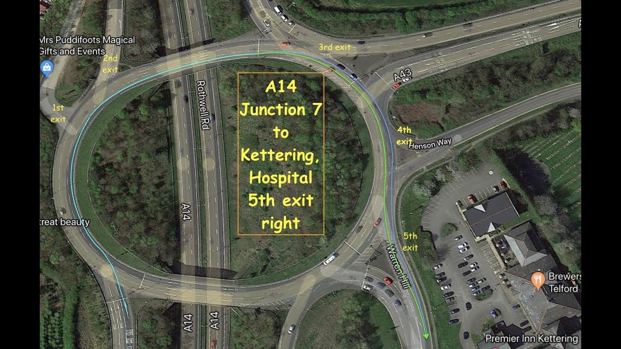 Kettering A14 junctions 7 & 8