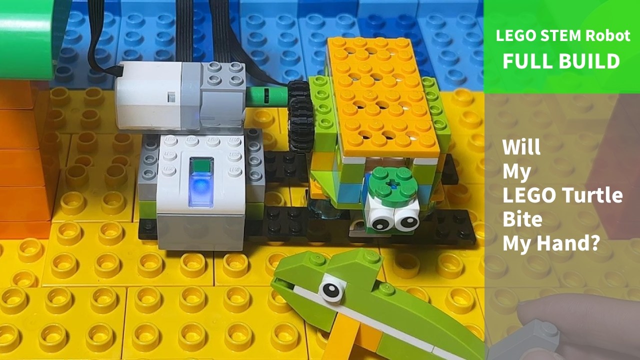 Will My LEGO Turtle Bite My Hand? 🐢 | Fun LEGO Engineering & Coding Full Build