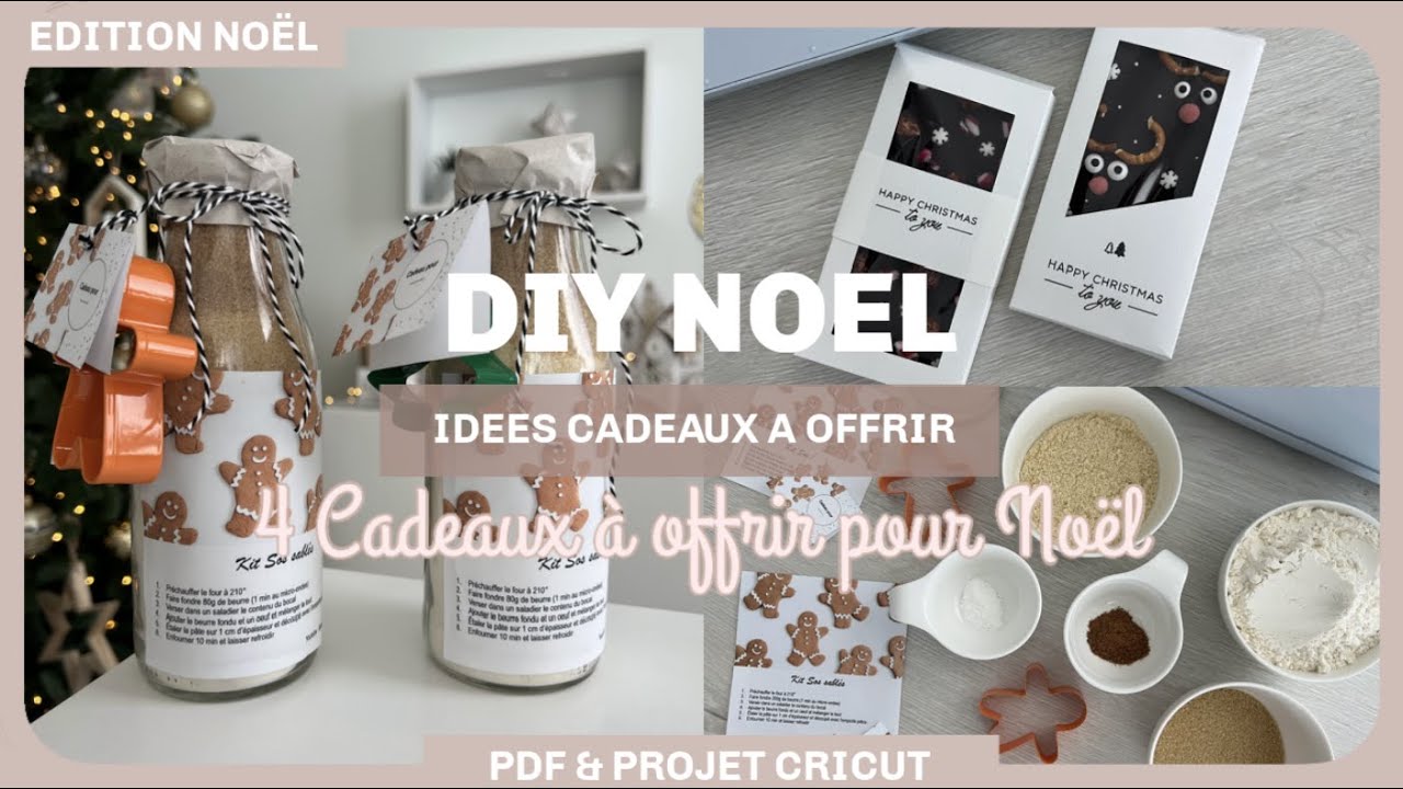 1/ DIY NOËL CADEAUX A OFFRIR 🎁 | 4 idées cadeaux maison à faire sois même ✨