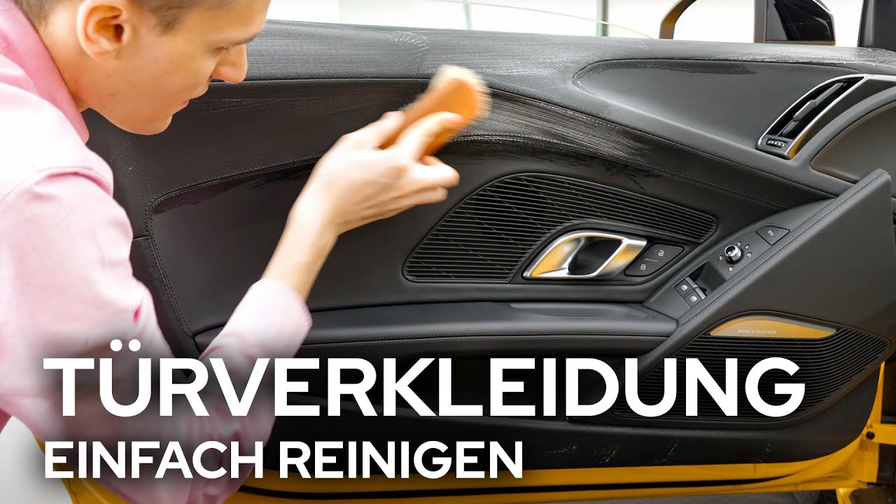 Auto Türverkleidung in Leder, Kunststoff, etc. richtig reinigen & pflegen I Audi R8 Spyder