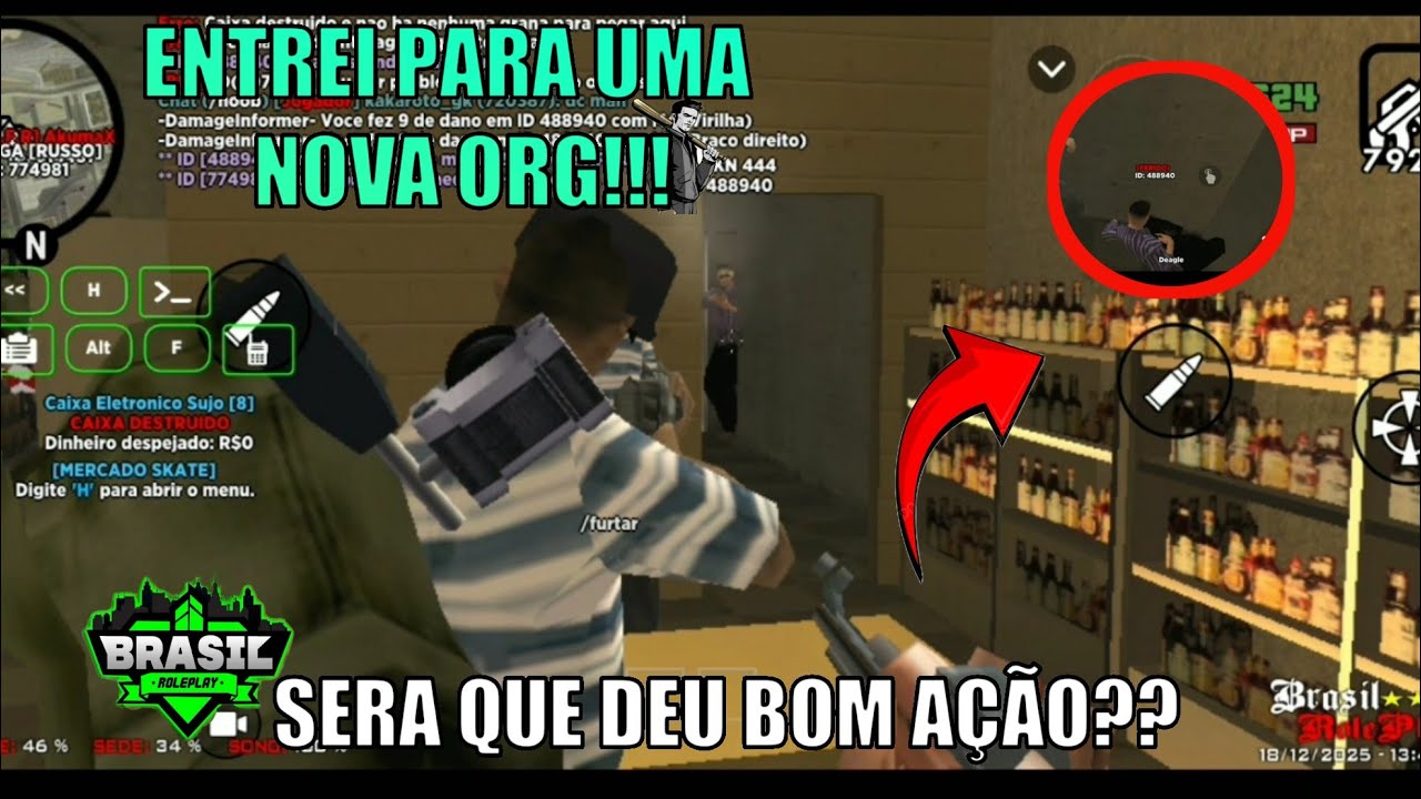 ENTREI EM UMA ORG!!! SERA QUE DEU BOM AÇÃO NO CAIXA 8??? ( BRASIL ROLEPLAY ) 💣 🔫 