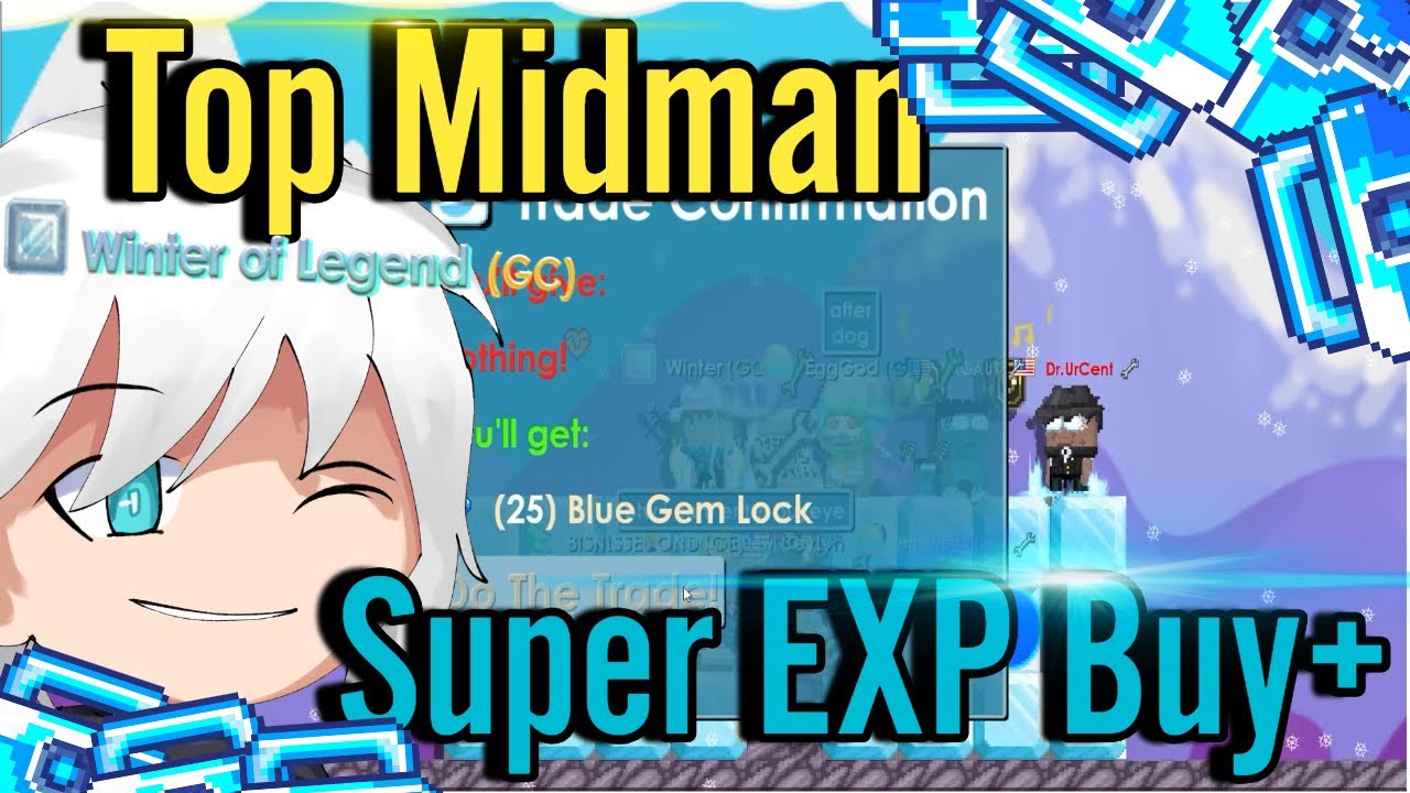 Midman Tons BGLS For Super EXP BUY+ !! No.1 Indo Midman | Growtopia Indonesia