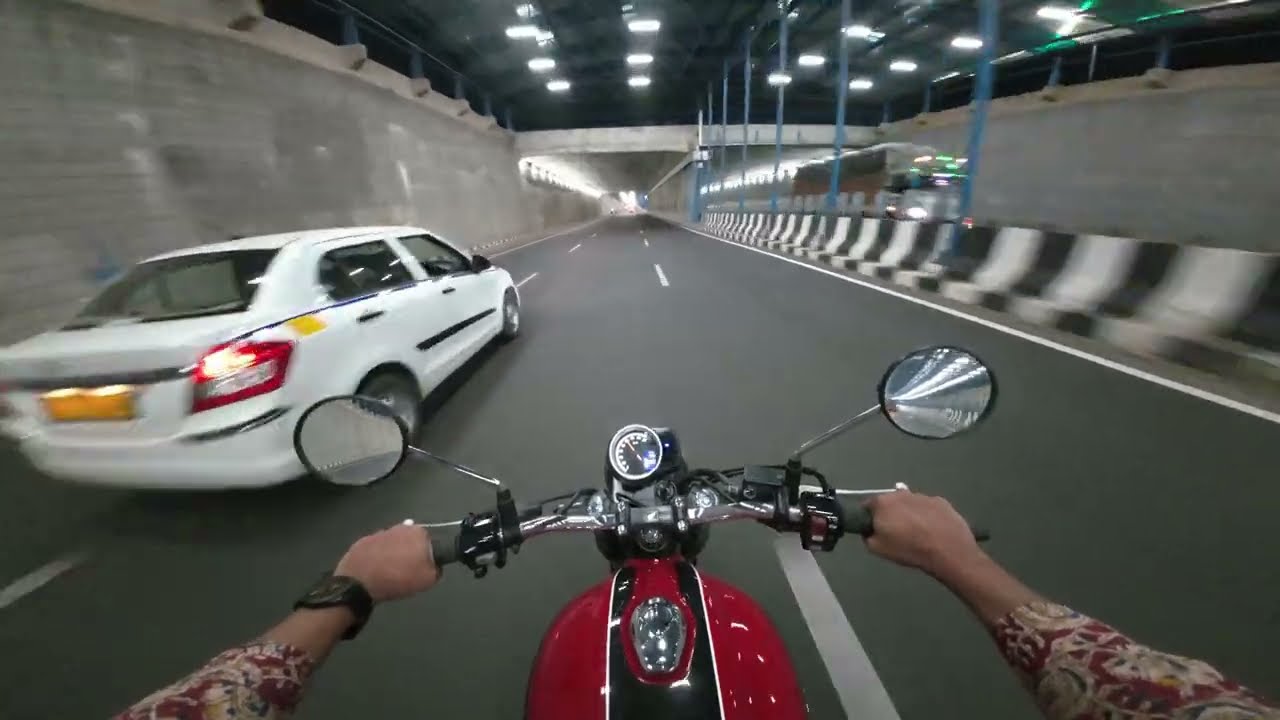 Delhi to Gurgaon | Night Ride | RAW POV 4K | Honda CB350 RS | DJI Action 2