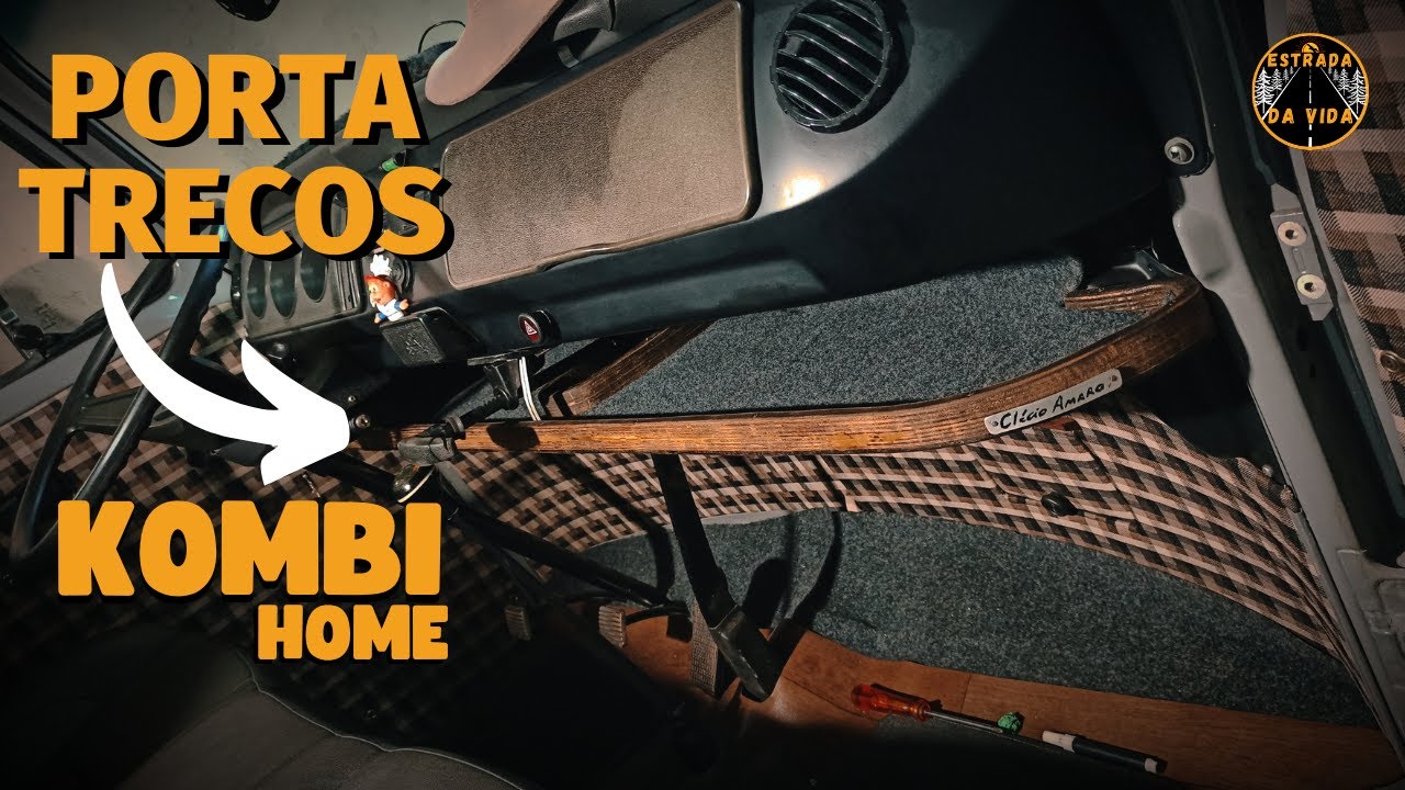 O MELHOR PORTA TRECOS PARA O PAINEL DA KOMBI MOTORHOME! Fiz um porta treco excelente para kombi-home