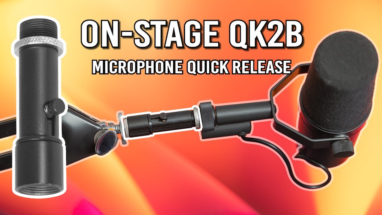 On-Stage QK-2B Microphone Quick Release Adapter: Great for SM7B and Large Microphones
