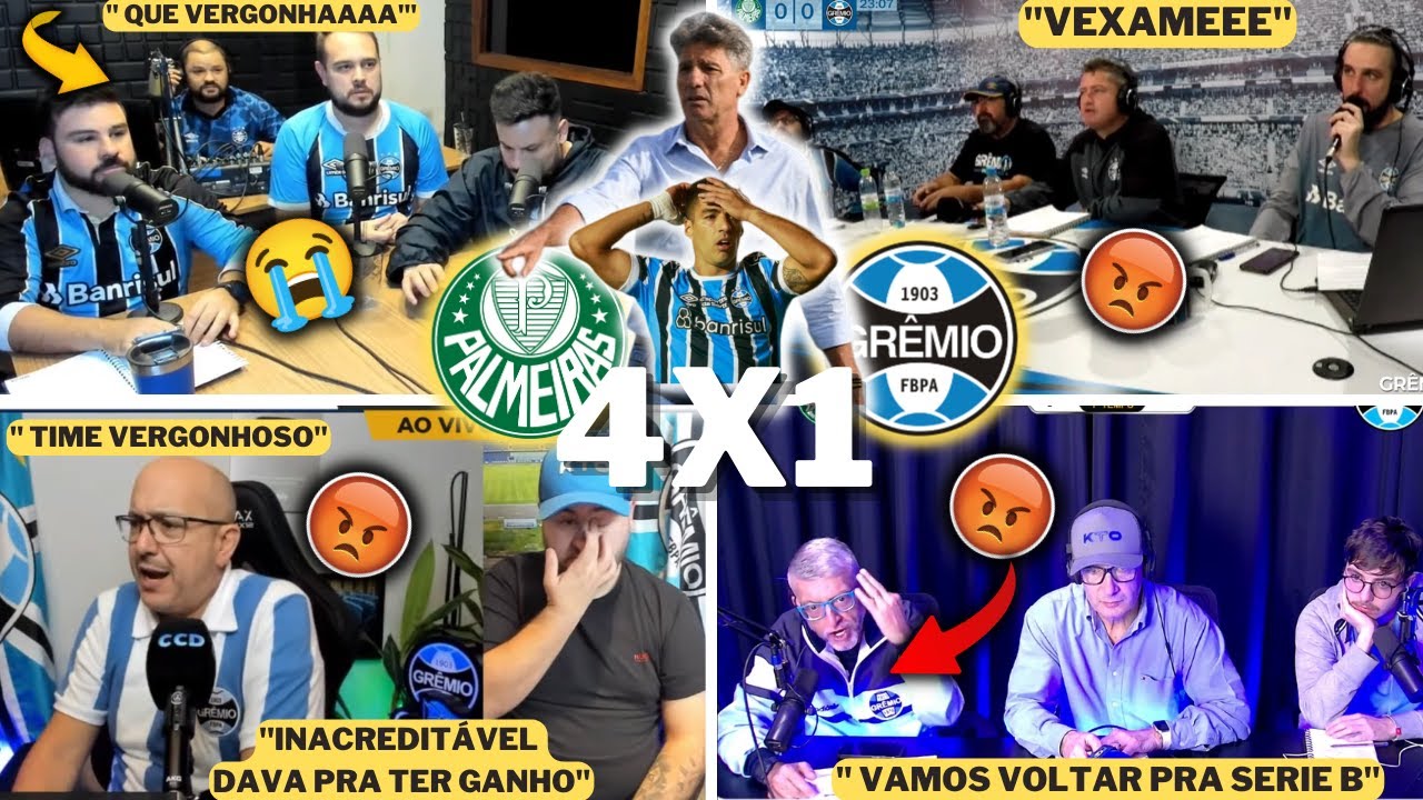REAÇÕES GRÊMISTAS E TRISTEZA TOTAL- PALMEIRAS 4X1 GRÊMIO- BRASILEIRÃO 2023