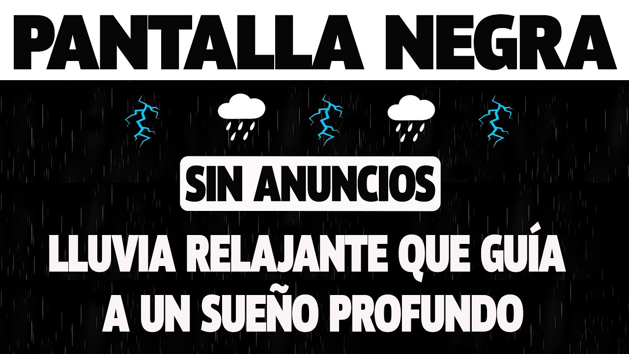 Pantalla Negra | Lluvia Fuerte y Truenos Profundos para Dormir en Minutos y Relajarse