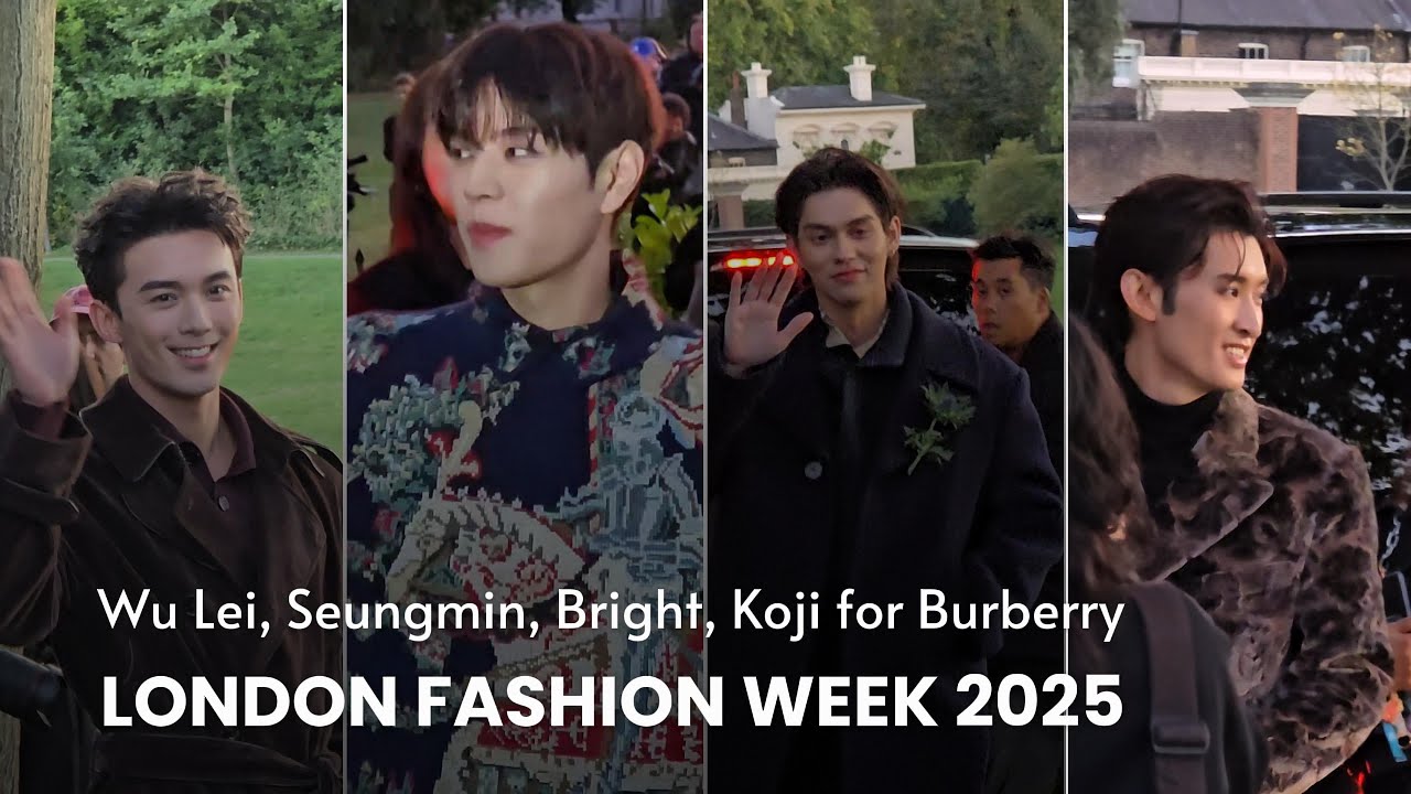 Seungmin of Stray Kids, Bright Vachirawit, Wu Lei and Koji Mukai for Burberry | 22/09/2025 London