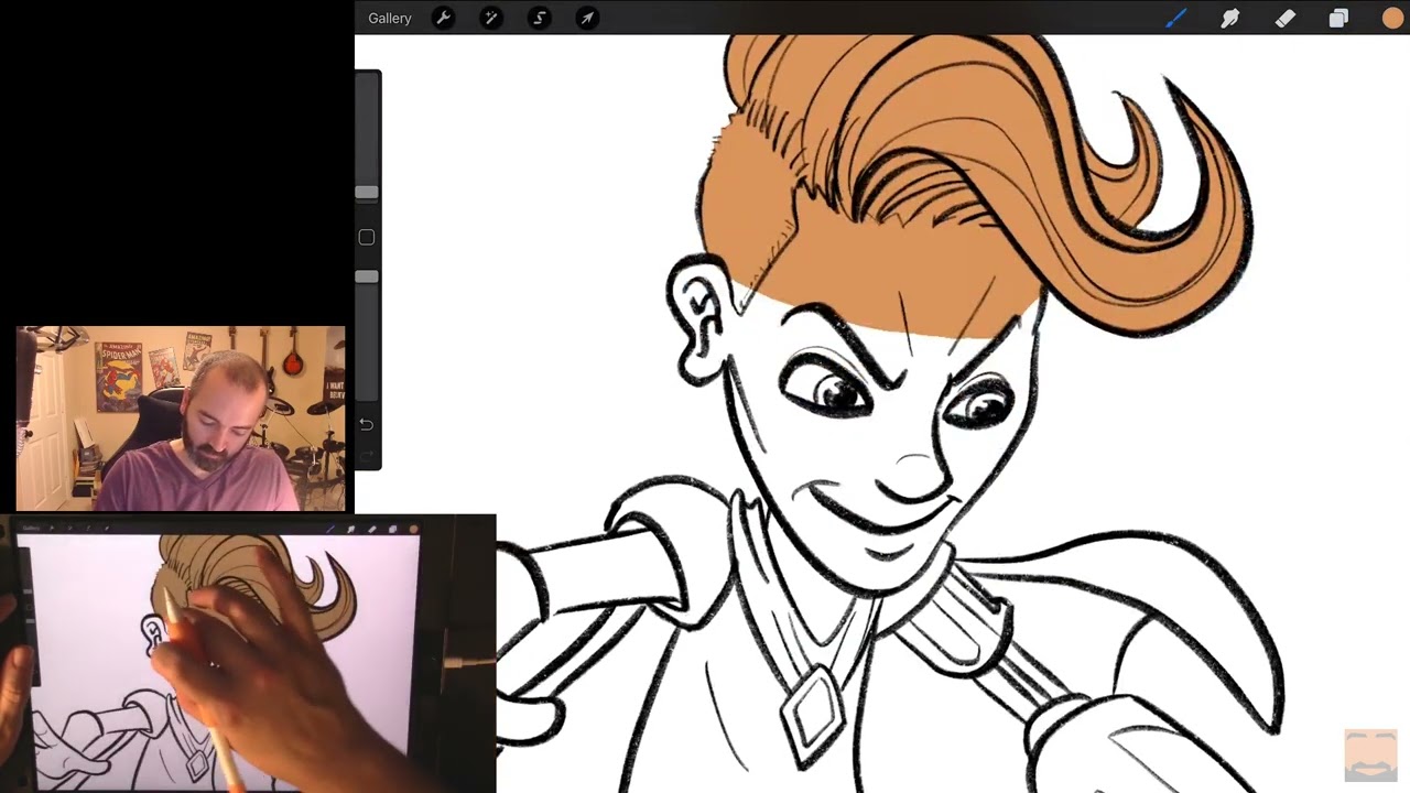 Урок 15/24. Сглаживание формы персонажа в Procreate, учебное пособие PC0115