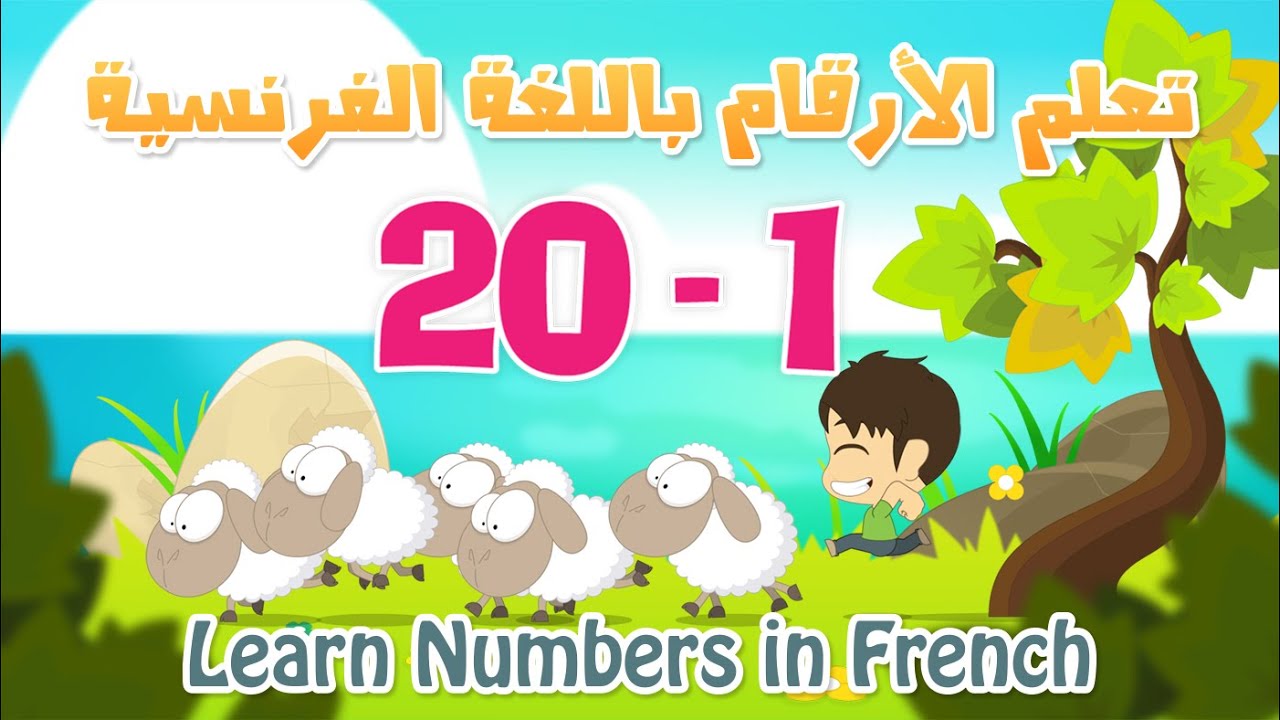 Learn Numbers in French for kids 1 to 20 | تعلم الأرقام بالفرنسية  للأطفال ١ الى ٢٠
