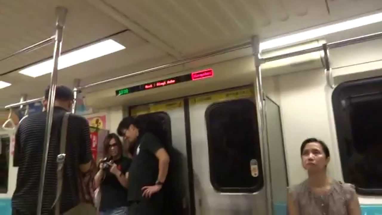 MRT 台湾地下鉄車内 おもしろいVVVF減速音と耳に残るドア閉扉チャイム
