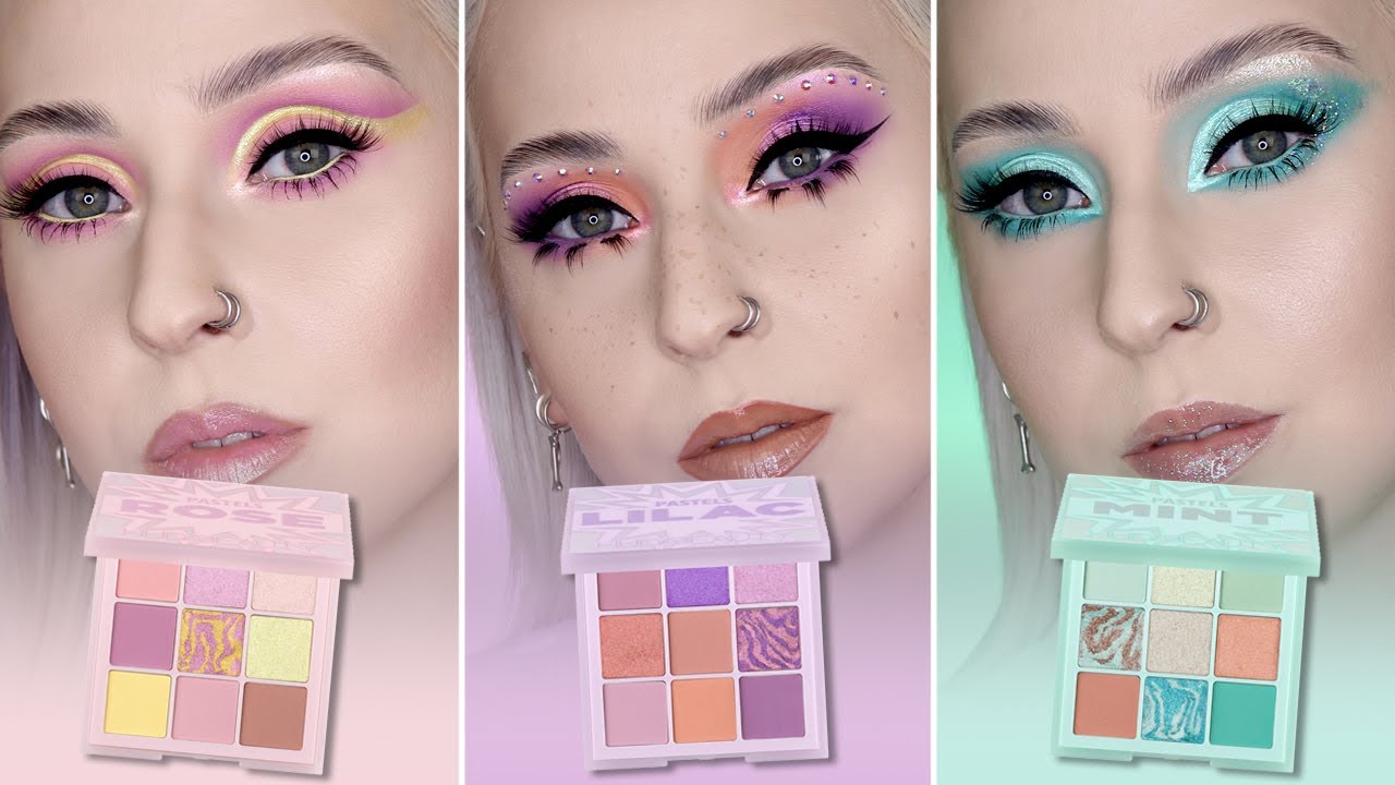HUDA BEAUTY Pastel Obsessions | 3 PALETTES 3 LOOKS