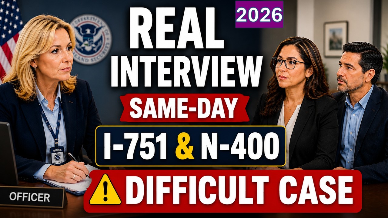 Real U.S. Citizenship Interview 2026 | Same-Day I-751 AND-n400 Interview (Difficult Case)
