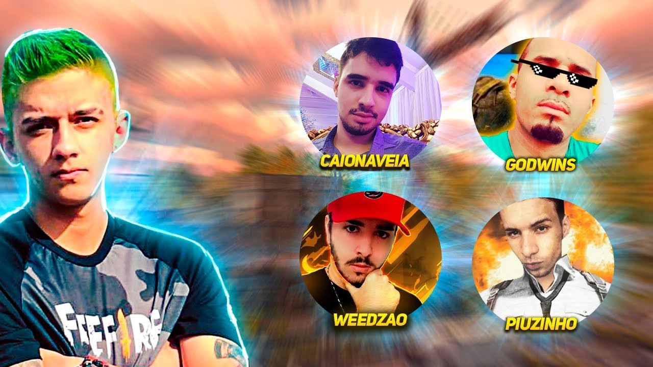 Crusher Fooxi VS Weedzao VS GodWins VS Piuzinho VS CaioNaVeia - FREE FIRE