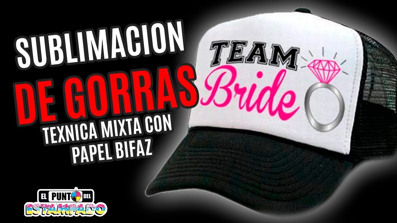 👉 SUBLIMACIÓN DE GORRAS TÉCNICA MIXTA ➤ (PAPEL BIFAZ) - FÁCIL 100%