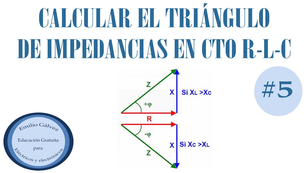 TRIANGULO DE IMPEDANCIAS EN CIRCUITO RLC SERIE PARTE 5