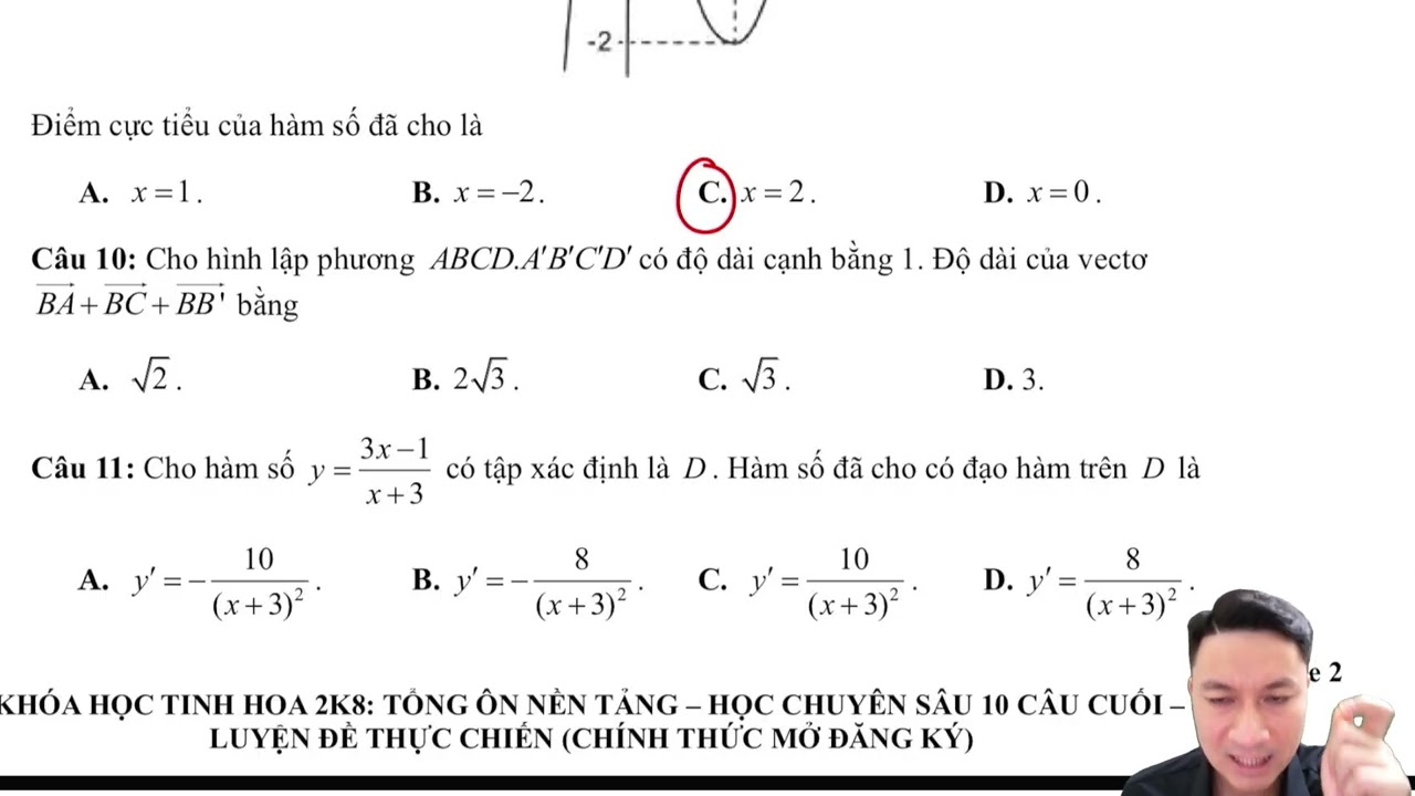CHỮA ĐỀ KHẢO SÁT CHẤT LƯỢNG CUỐI HỌC KÌ 1 SỞ HƯNG YÊN (THẦY ĐỖ XUÂN THẮNG)