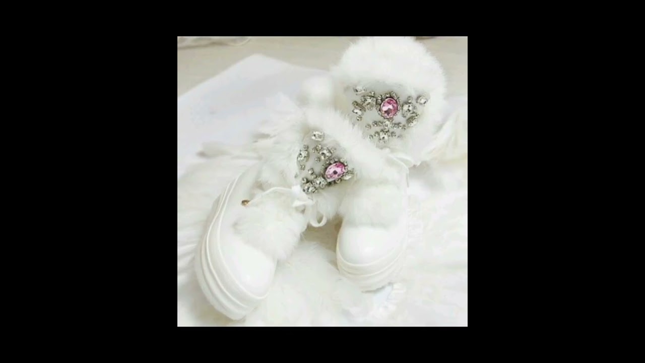 Pink fur boots | Girly shoes | Faux fur boots | Cute slippers | Pretty shoes sneakers
