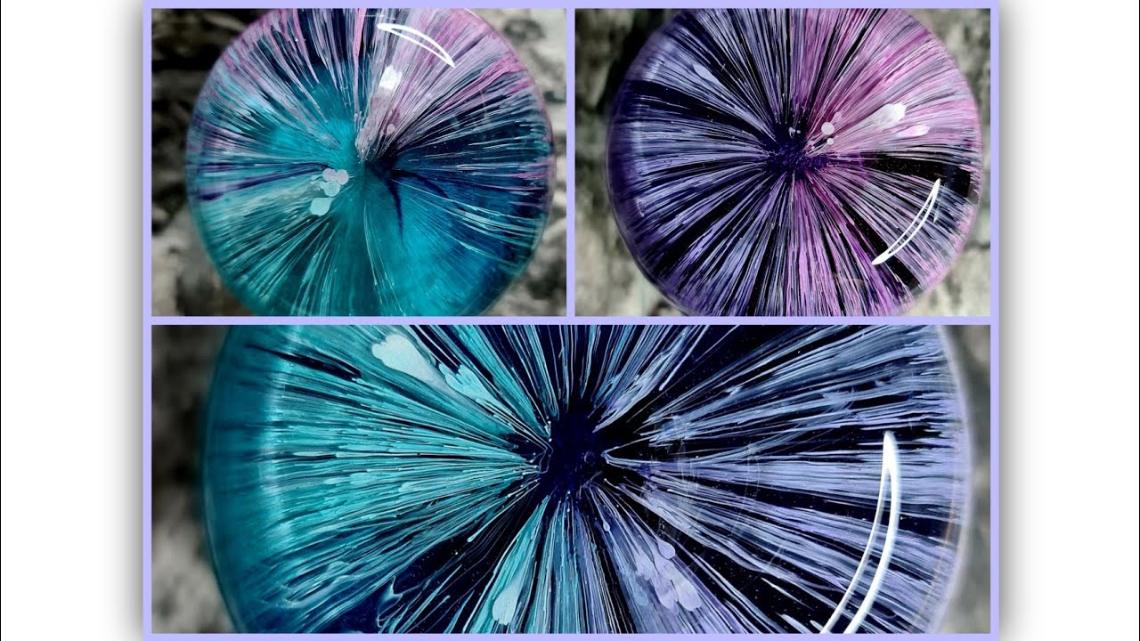#355 Petri Schalen Effekt im Glas 💚💙💜 Resin petri dish effects 💚💙💜