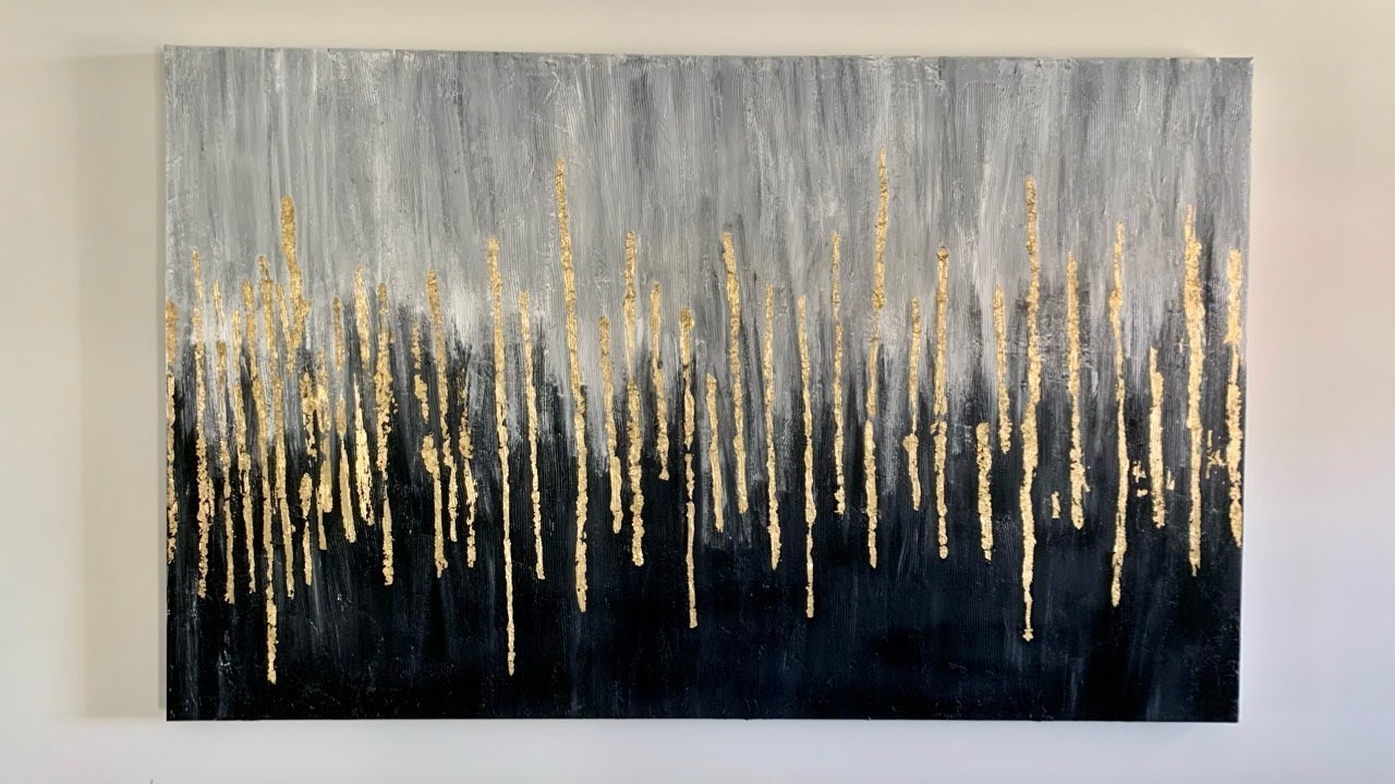 Modern Gold Leaf Abstract Painting