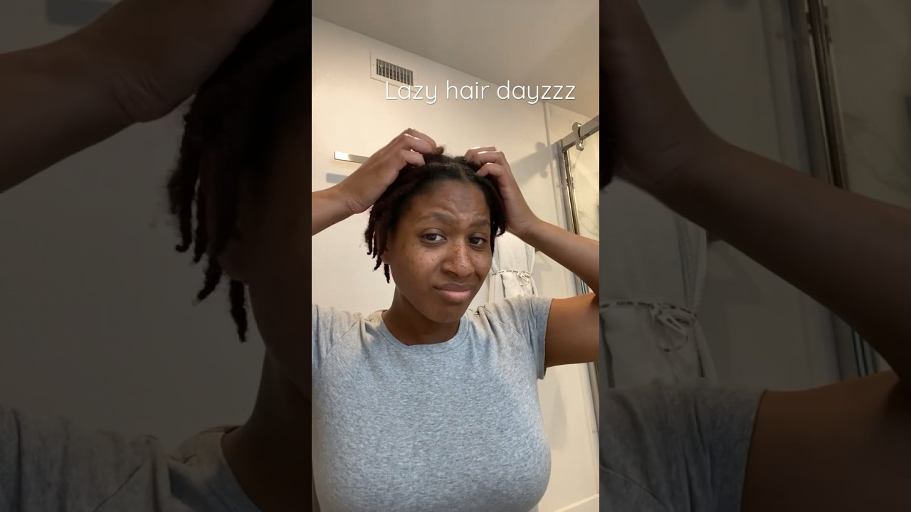 When I&rsquo;m too lazy to do my starter locs #naturalhair #4c #hair #starterlocs #quickstyle