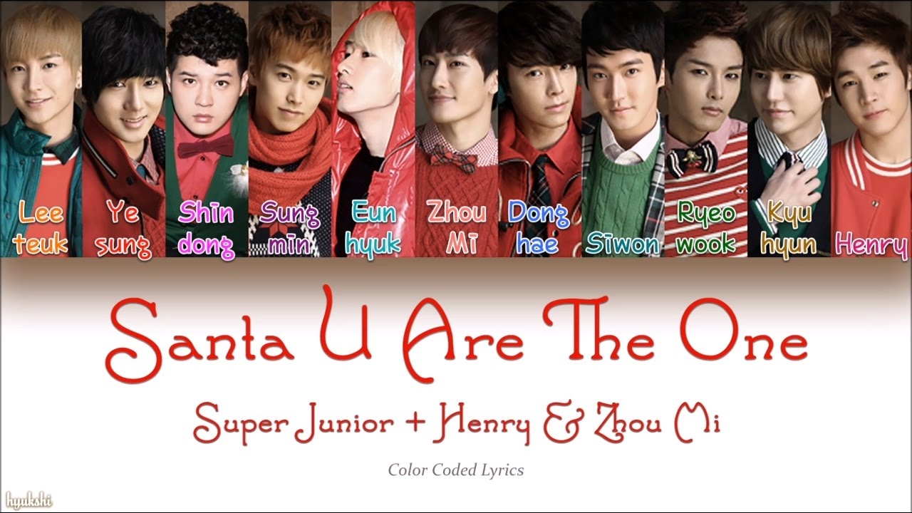 Super Junior + Henry & Zhou Mi – Santa U Are The One (Color Coded Lyrics)
