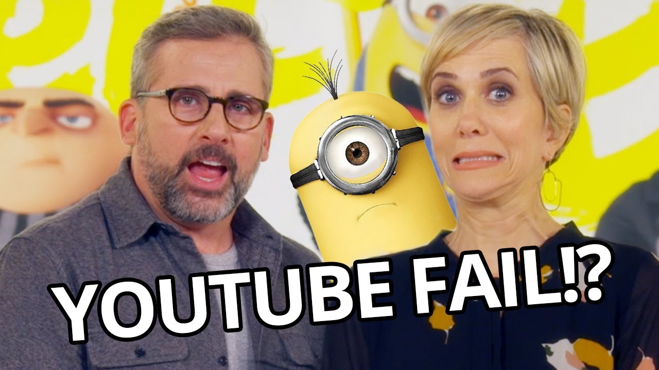 Kristen Wiig + Steve Carell FAIL at YouTube Challenge! - Despicable Me 3 Movie
