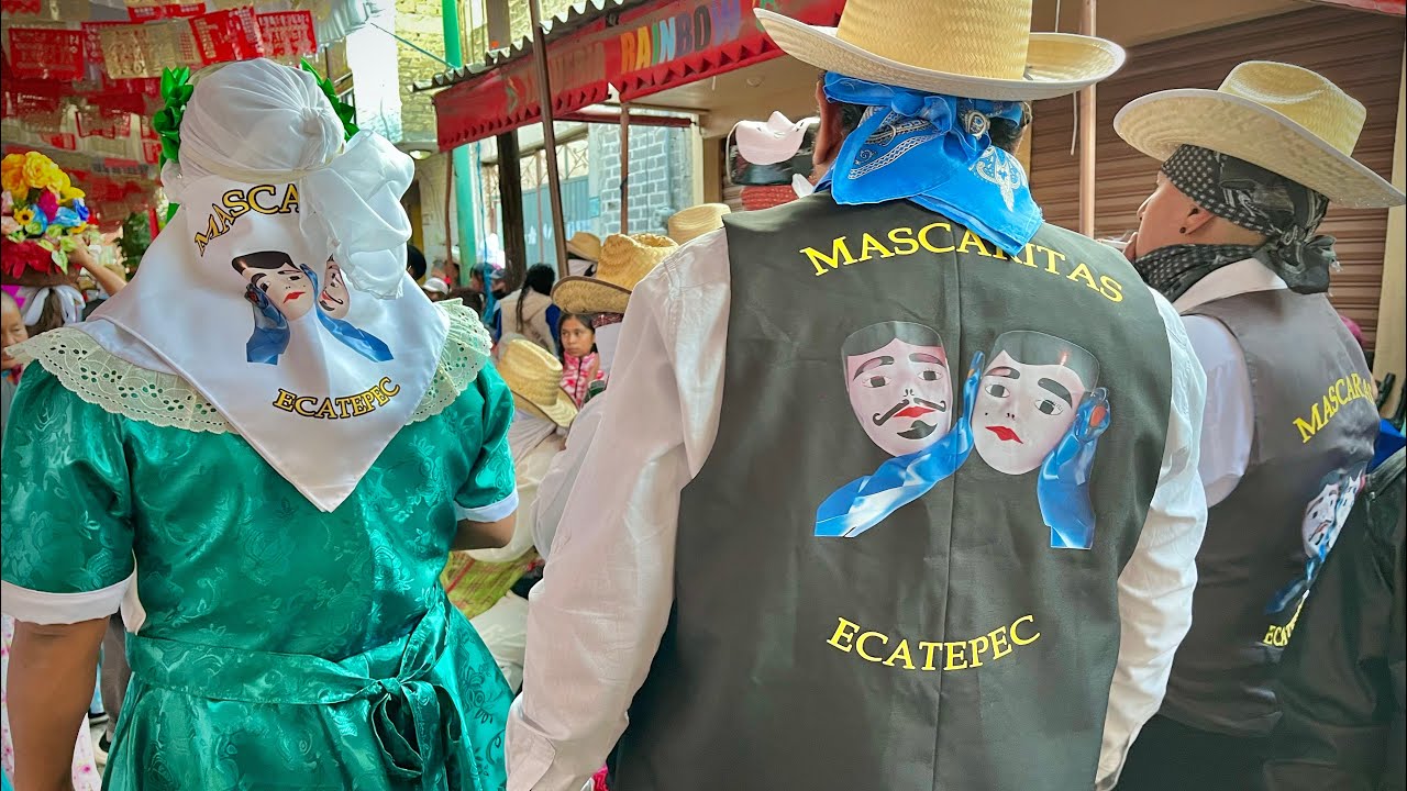DANZA DE MASCARITAS DE YUTANDUCHI DE GUERRERO RADICADOS EN ECATEPEC EDOMEX★ (Kermes Sr Agonía CDMX)✔