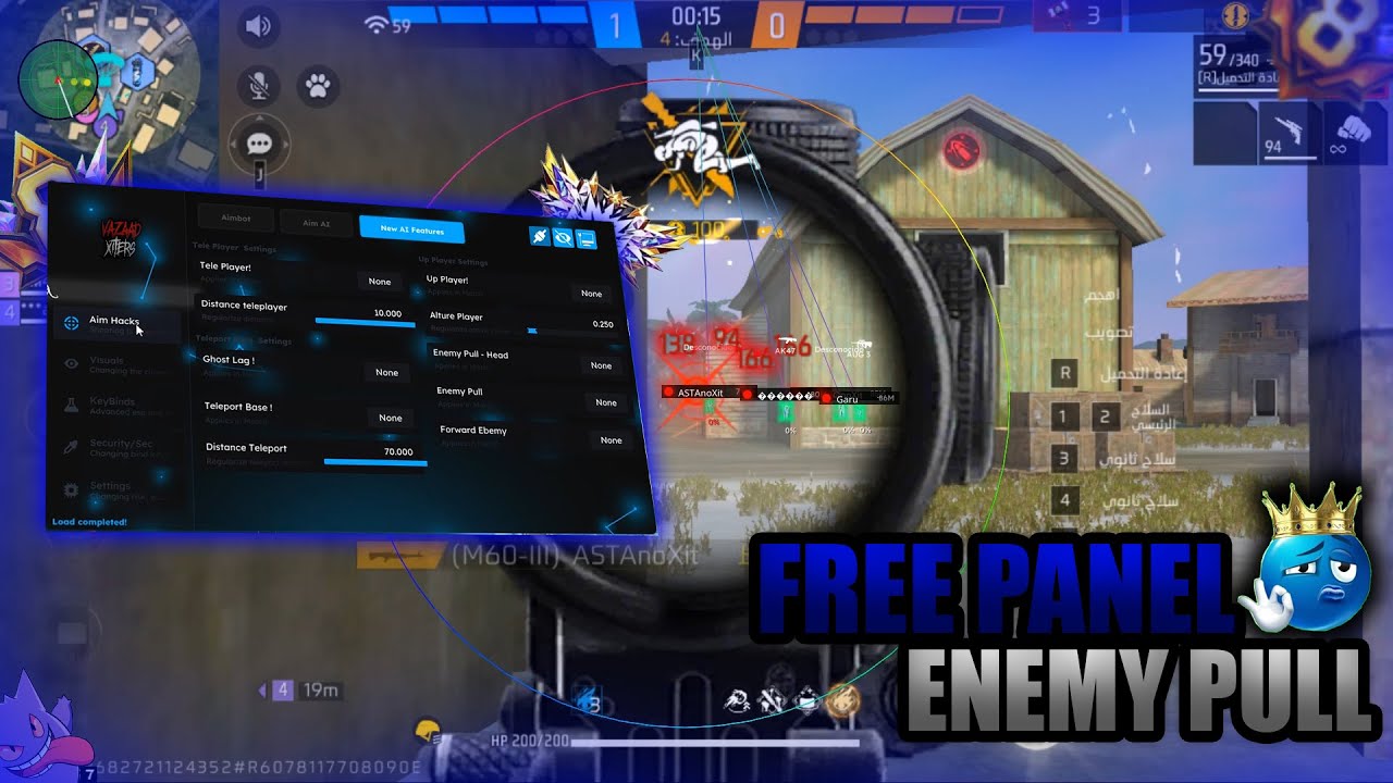 FREE FIRE BETA PC PANEL OB51 UPDATED💻 PULL ENEMY 🎯 AIMBOT AI | SPEED |100% ANTIBAN✅| VAZAAD XITERS