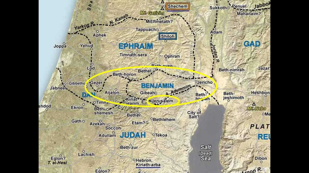 04 Benjamin Region and Jerusalem Approaches, Satellite Bible Atlas Maps 1-8 & 1-9