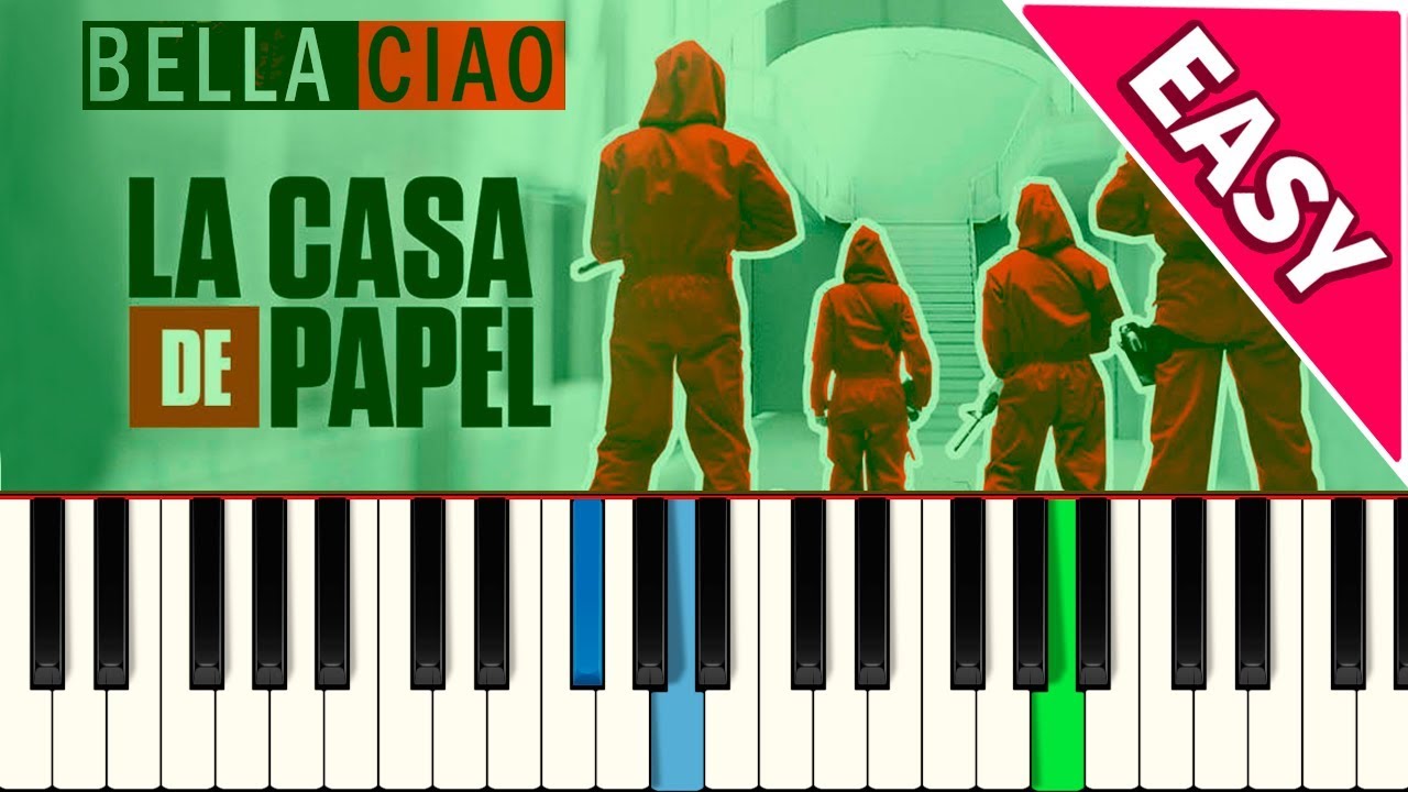 Bella Ciao - EASY SLOW - Piano tutorial - MASTER TECLAS