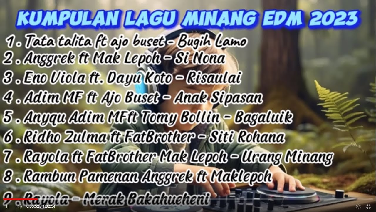 Lagu Minang EDM terbaru 2023