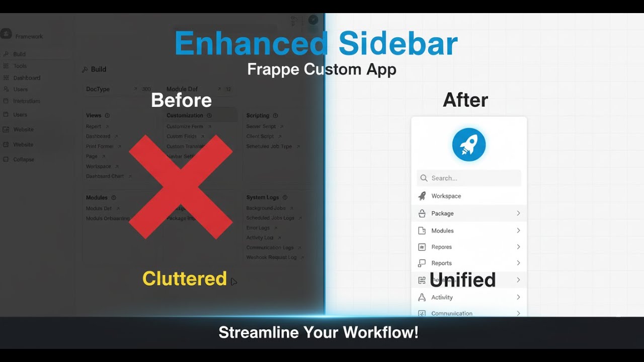 Enhanced Sidebar - Frappe Custom app - Tutorial